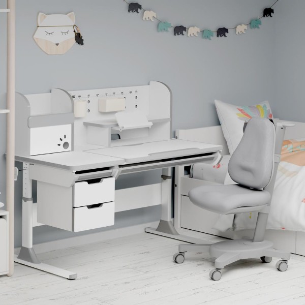 Фото - Парта школьная Mealux Hamilton Multicolor G (BD-680 W/G MC+G с полкой)